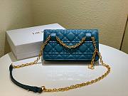 DIOR | Caro Blue belt pouch with chain - S5091U - 20 x 11.5 x 3.5 cm - 4