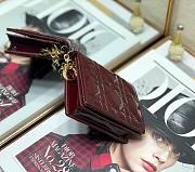 DIOR | Mini Red Wine Patent Wallet - S0178O - 11x9cm - 6