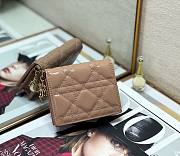 DIOR | Mini Warm Taupe Patent Wallet - S0178O - 11x9cm - 1