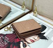 DIOR | Mini Warm Taupe Patent Wallet - S0178O - 11x9cm - 5