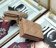 DIOR | Mini Warm Taupe Patent Wallet - S0178O - 11x9cm - 4