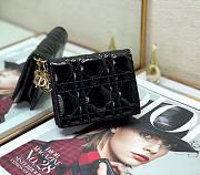 DIOR | Mini Black Patent Wallet - S0178O - 11x9cm - 1