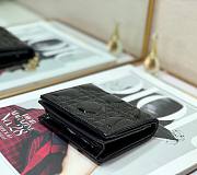 DIOR | Mini Black Patent Wallet - S0178O - 11x9cm - 3