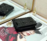 DIOR | Mini Black Patent Wallet - S0178O - 11x9cm - 5