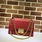 GUCCI | Padlock Medium Signature Red bag - 409486 - 30 x 19 x 10 cm - 1