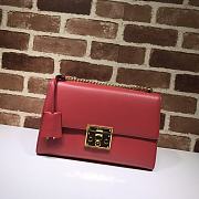 GUCCI | Padlock GG Red Leather Bag - 409486 - 30 x 19 x 10 cm - 1