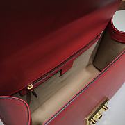GUCCI | Padlock GG Red Leather Bag - 409486 - 30 x 19 x 10 cm - 3