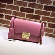 GUCCI | Padlock GG Pink Leather Bag - 409486 - 30 x 19 x 10 cm - 1