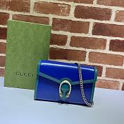 Gucci | Dionysus mini blue chain bag - 401231 - 20 x 13.5 x 3 cm - 1