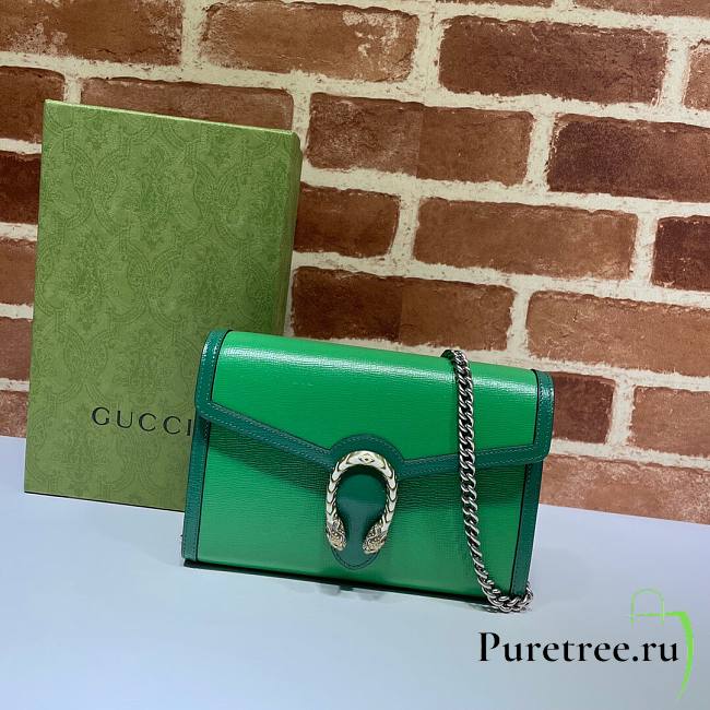 Gucci | Dionysus mini Green chain bag - 401231 - 20 x 13.5 x 3 cm - 1