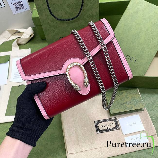 Gucci | Dionysus mini Red chain bag - 401231 - 20 x 13.5 x 3 cm - 1