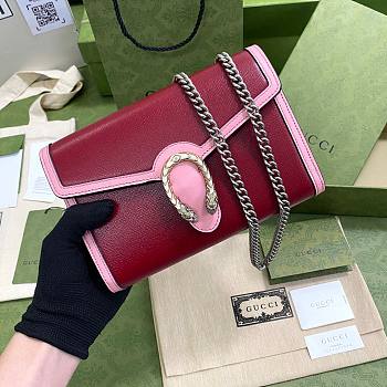 Gucci | Dionysus mini Red chain bag - 401231 - 20 x 13.5 x 3 cm