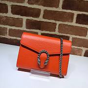 Gucci Dionysus GG Supreme Orange chain wallet - 401231 - 20x13.5x3cm - 1