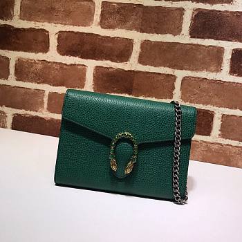 Gucci Dionysus GG Supreme Green chain wallet - 401231 - 20x13.5x3cm
