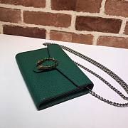 Gucci Dionysus GG Supreme Green chain wallet - 401231 - 20x13.5x3cm - 2