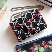 Gucci Dionysus GG Tweed Black chain wallet - 401231 - 20x13.5x3cm - 4