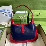 Gucci Jackie 1961 Small Shoulder Bag Blue/Red - 636706 - 28x19x4.5cm - 3