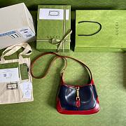 Gucci Jackie 1961 Small Shoulder Bag Blue/Red - 636706 - 28x19x4.5cm - 5