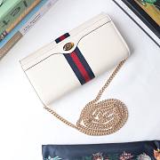GUCCI | Ophidia GG White chain wallet - 546592 - 19 x 10 x 3.5 cm - 4