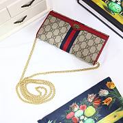 GUCCI | Ophidia GG Red chain wallet - 546592 - 19 x 10 x 3.5 cm - 3