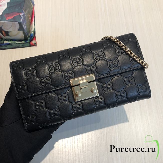 GUCCI | Padlock continental Black wallet - 453506 - 19 x 10 x 3.5 cm - 1