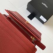 YSL | Monogram Card Case In Grain red - 530841 - 11 x 8,5 x 3 cm - 2