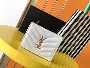 YSL | Monogram Card Case In Grain White - 530841 - 11 x 8,5 x 3 cm - 1