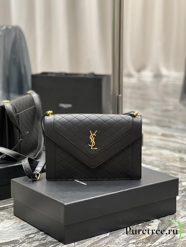 YSL | Gaby Satchel In Black Quilted Lambskin - 668863 - 26×18×5cm - 1