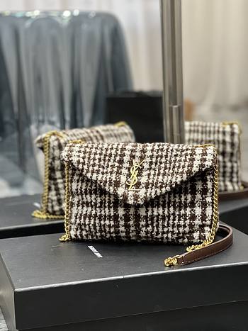YSL | Loulou Puffer woolen Bag - 620333 - 23×15.5×5.8cm