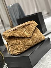 YSL | Loulou Puffer Small shearling Brown Bag - 577475 - 35×23×13.5cm - 6