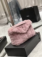 YSL | Loulou Puffer Small shearling Pink Bag - 577476 - 29×17×11cm - 2