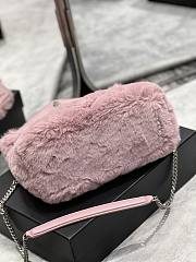 YSL | Loulou Puffer Small shearling Pink Bag - 577476 - 29×17×11cm - 3