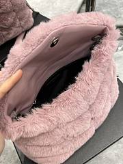 YSL | Loulou Puffer Small shearling Pink Bag - 577476 - 29×17×11cm - 4