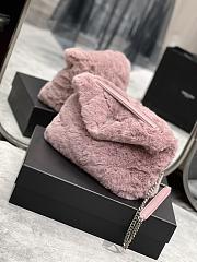 YSL | Loulou Puffer Small shearling Pink Bag - 577476 - 29×17×11cm - 5