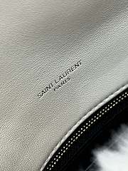 YSL | Loulou Puffer Small shearling White Bag - 577476 - 29×17×11cm - 5