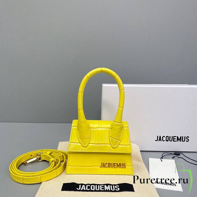Jacquemus | Le Chiquito Crocodile Yellow Bag - 12x8x5cm - 1