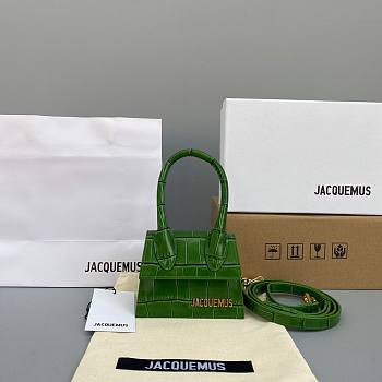 ﻿Jacquemus | Le Chiquito Crocodile Green Bag - 12x8x5cm
