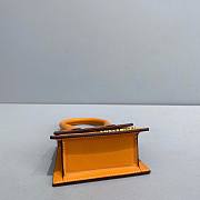 Jacquemus The Chiquito Mini Leather Dark Orange Bag - 12x8x5cm - 3