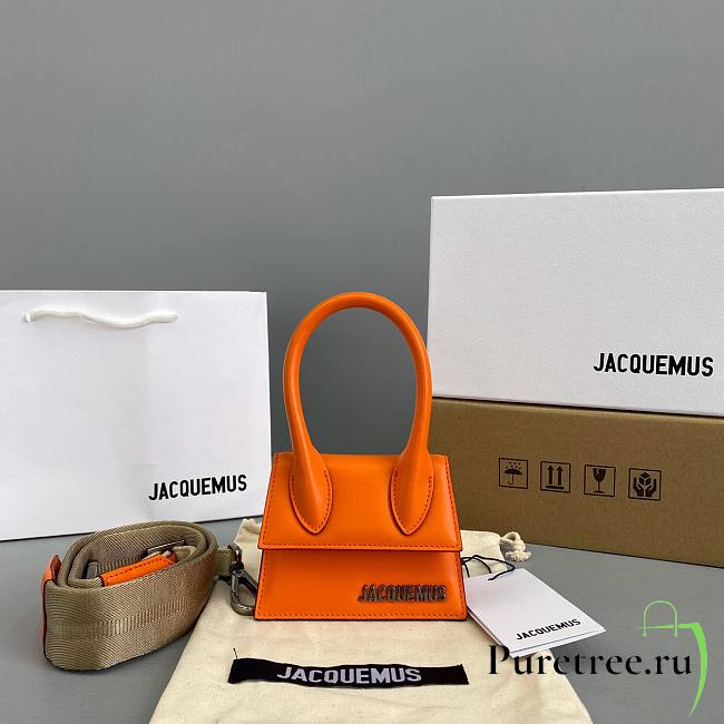 Jacquemus | Le Chiquito Mini Leather Orange Bag - 12x8x5cm - 1
