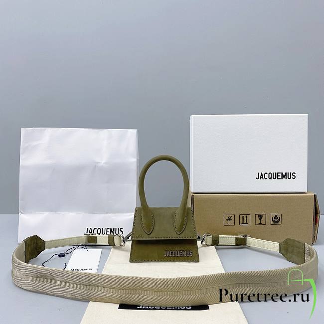 Jacquemus | Le Chiquito Mini Suede Green Bag - 12x8x5cm - 1