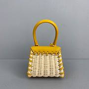 Jacquemus | Le Chiquito Raffia & Leather Yellow Bag - 12x8x5cm - 2