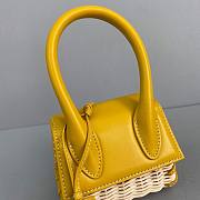 Jacquemus | Le Chiquito Raffia & Leather Yellow Bag - 12x8x5cm - 6