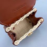 Jacquemus | Le Chiquito Raffia & Leather Dark Brown Bag - 12x8x5cm - 2