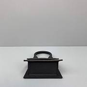 JACQUEMUS Le Chiquito Black Grained Leather - 12x8x5cm - 4
