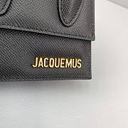 JACQUEMUS Le Chiquito Black Grained Leather - 12x8x5cm - 5
