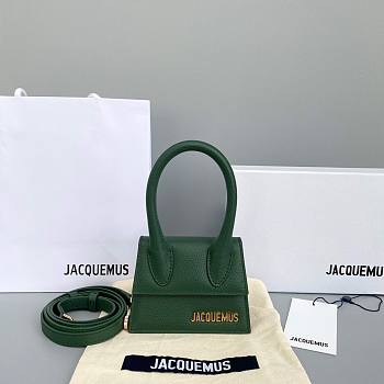 JACQUEMUS Le Chiquito Green Grained Leather - 12x8x5cm