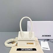 JACQUEMUS | Le Chiquito White Grained Leather - 12x8x5cm - 1