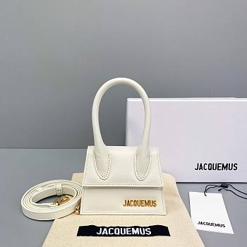 JACQUEMUS | Le Chiquito White Grained Leather - 12x8x5cm