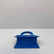 Jacquemus | Blue Le Chiquito Mini Suede Bag - 12x8x5cm - 3