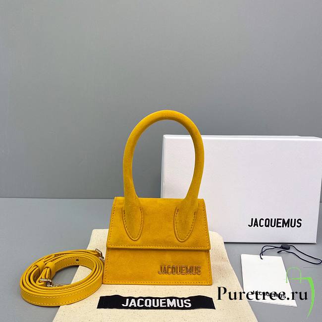 Jacquemus | Yellow Le Chiquito Mini Suede Bag - 12x8x5cm - 1